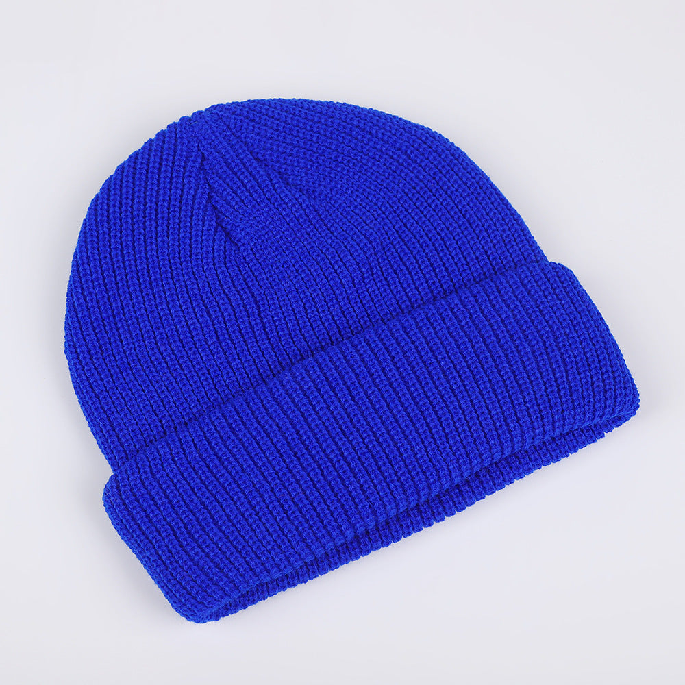 Wholesale Round Top Solid Color Knitted Melon Pea Hat